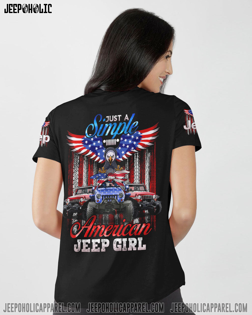 Simple American Jeep Girl Eagle All Over Print