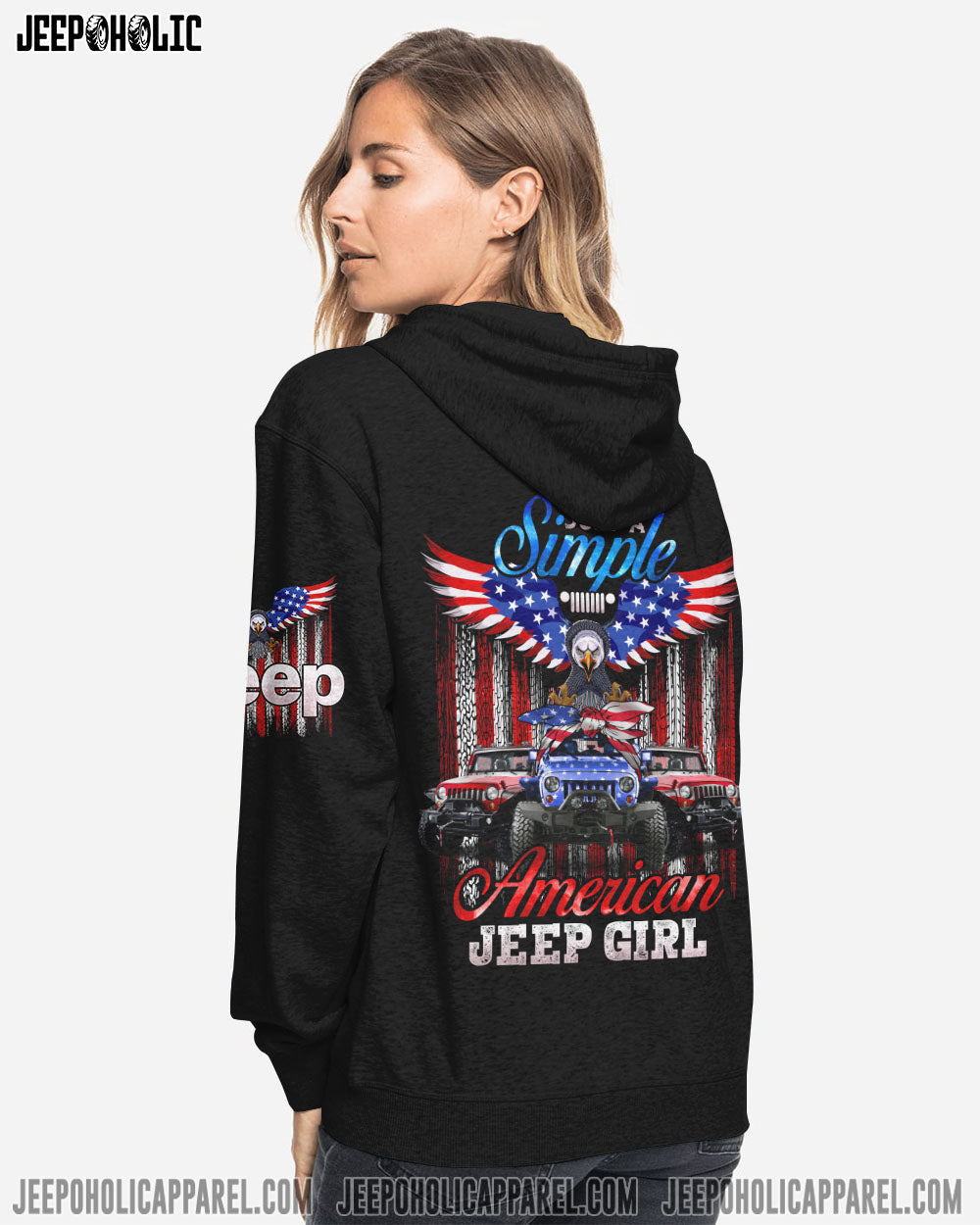 Simple American Jeep Girl Eagle All Over Print