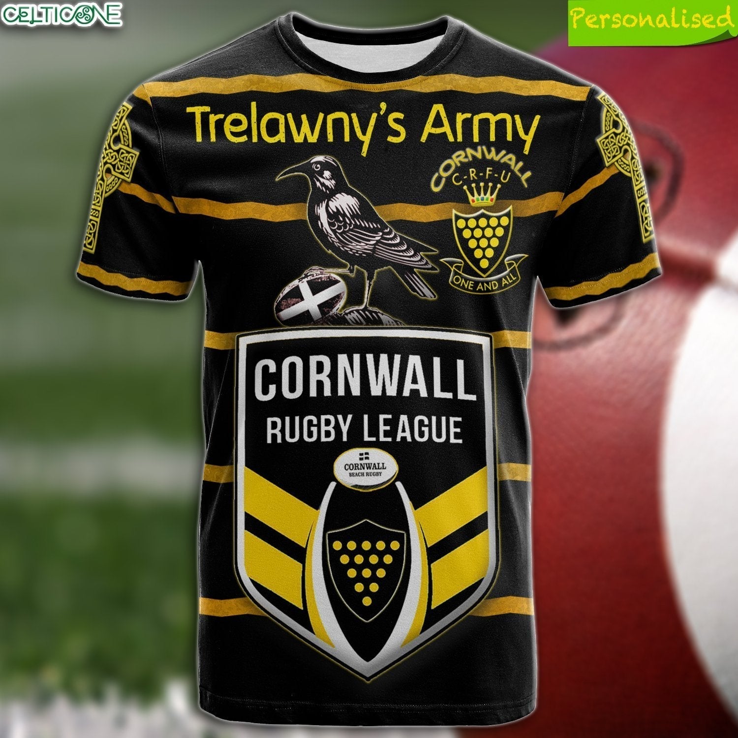custom-text-cornwall-personalised-rugby-league-t-shirt-trelawnys-army-with-celtic-cross