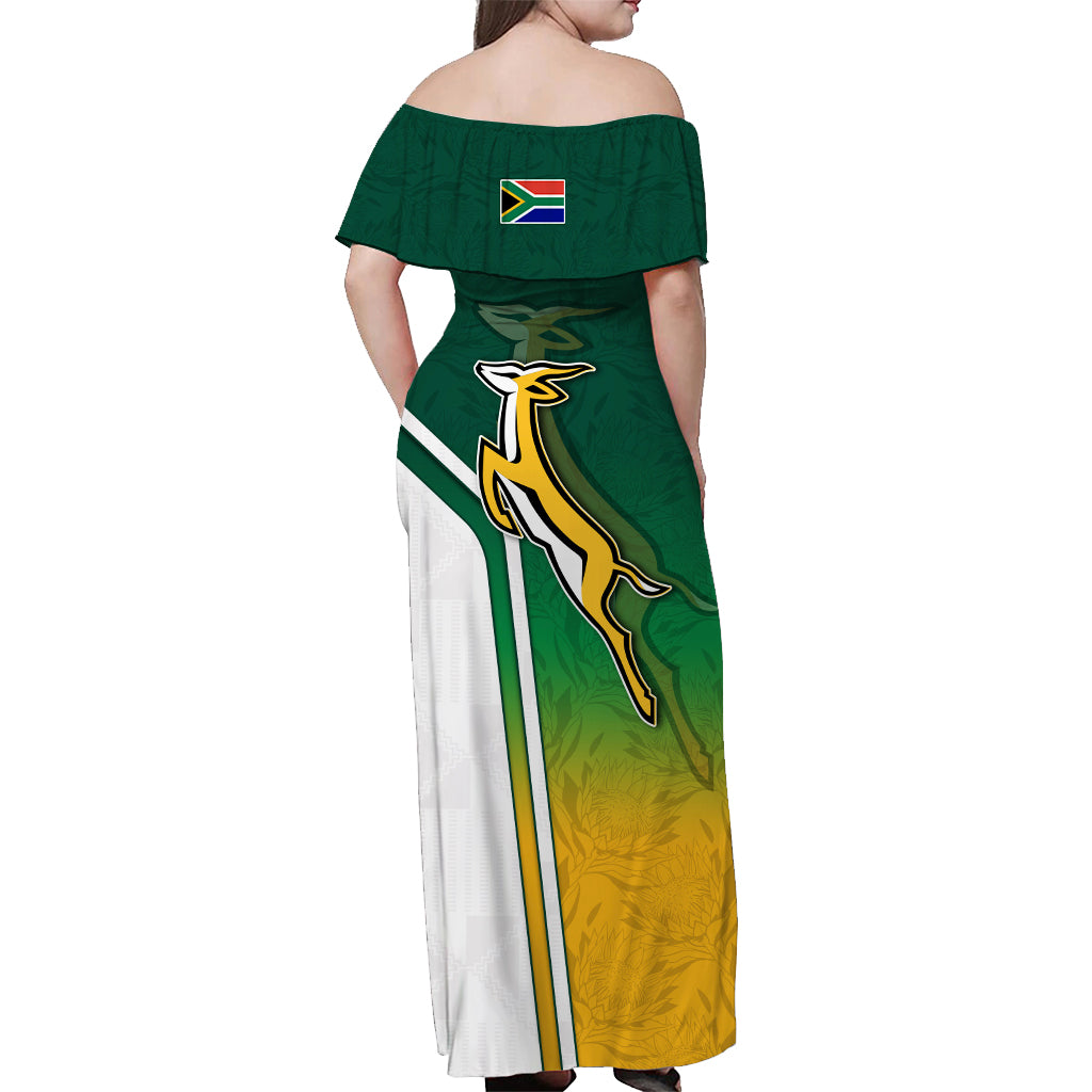 custom-personalised-south-africa-rugby-off-shoulder-long-dress-protea-flower-springboks-go-bokke
