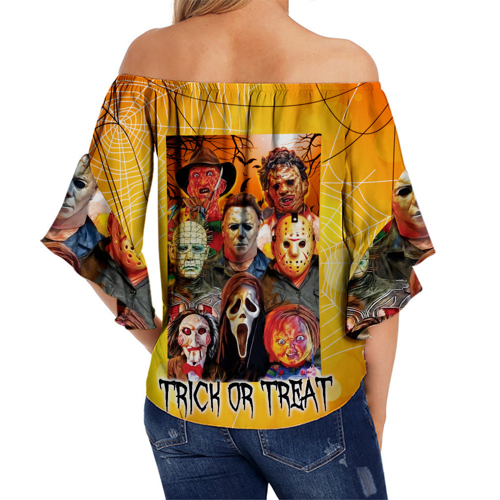 happy-halloween-off-shoulder-waist-wrap-top-scary-characters-tis-the-season-to-be-spooky