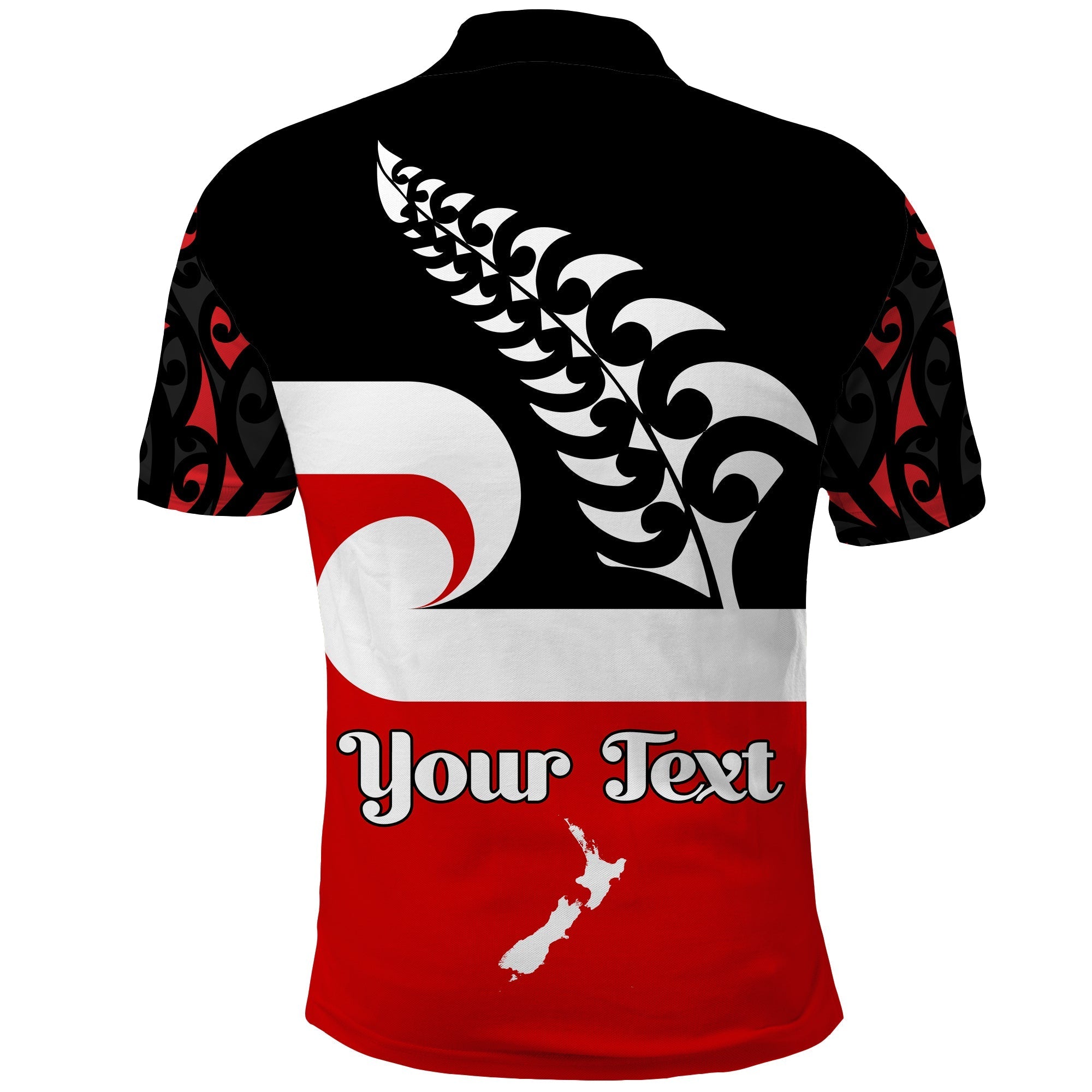 custom-personalised-waitangi-day-polo-shirt-maori-fern-and-tino-rangatiratanga-flag