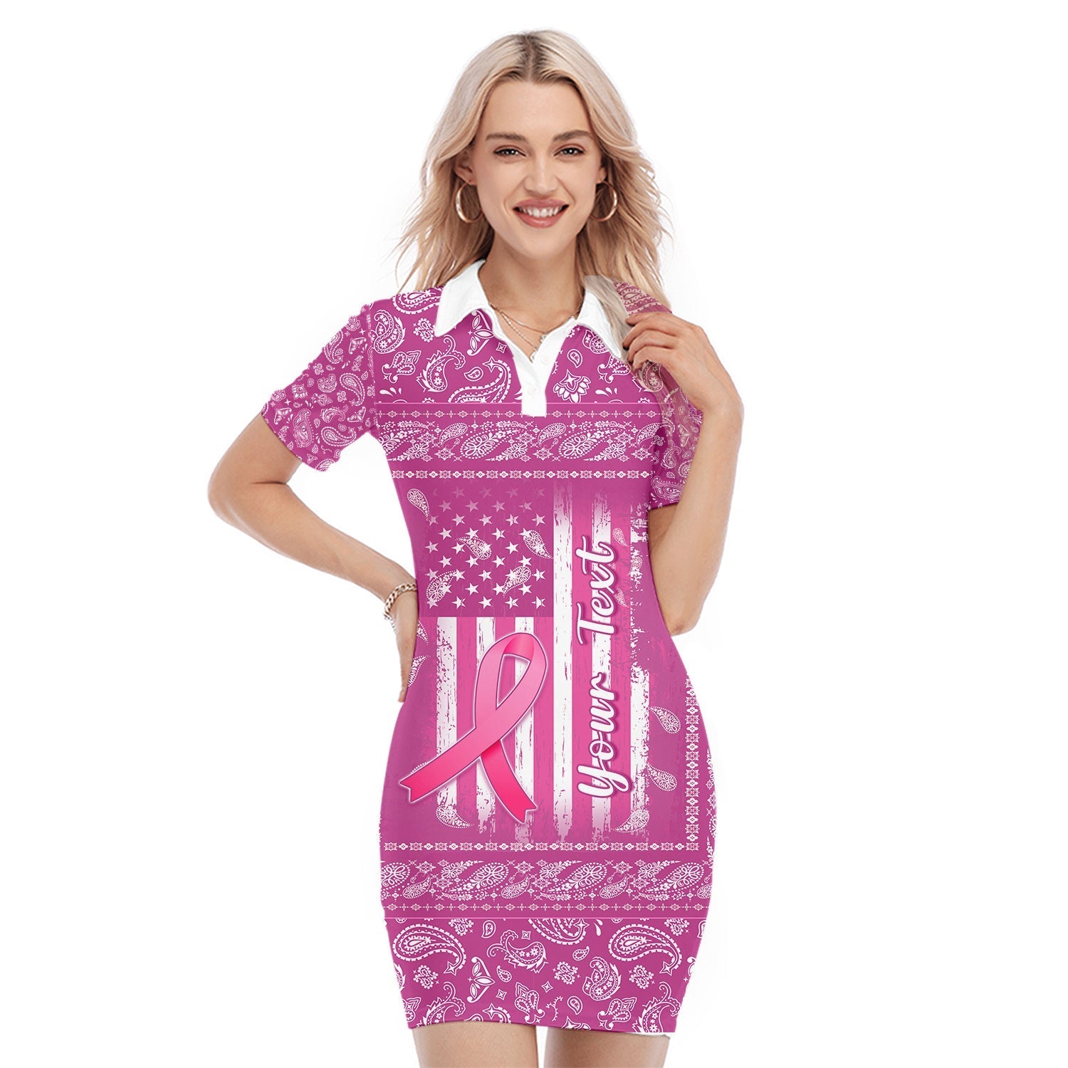 custom-personalised-breast-cancer-polo-dress-pink-paisley-pattern-in-october-we-wear-pink