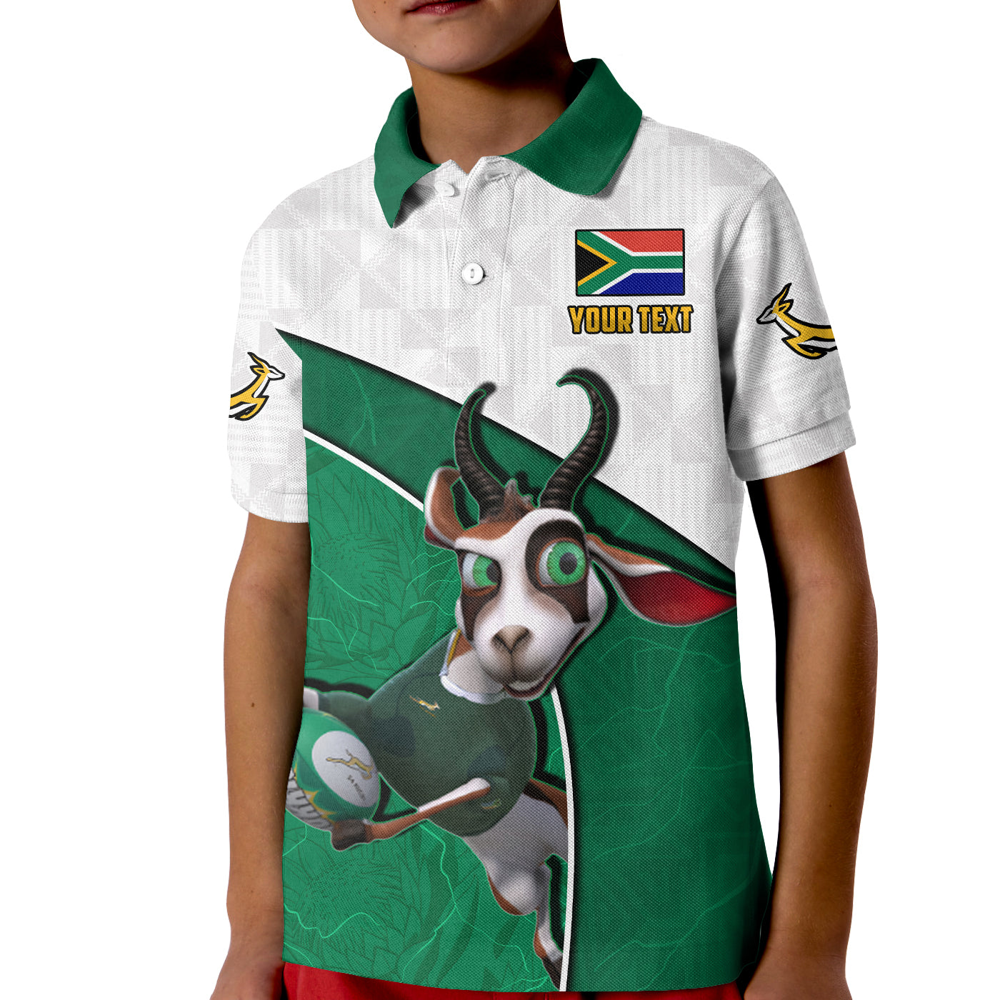 custom-personalised-south-africa-rugby-polo-shirt-kid-proudly-springboks-cartoon-bokke-african-pattern