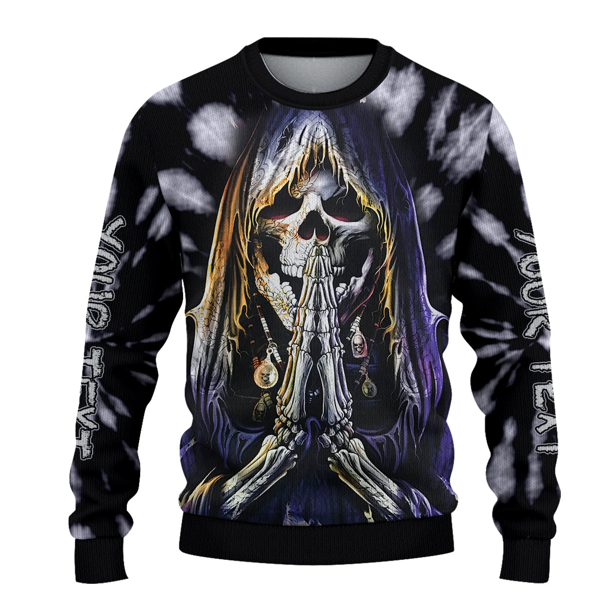 custom-personalised-tie-dye-black-sweater-grim-reaper