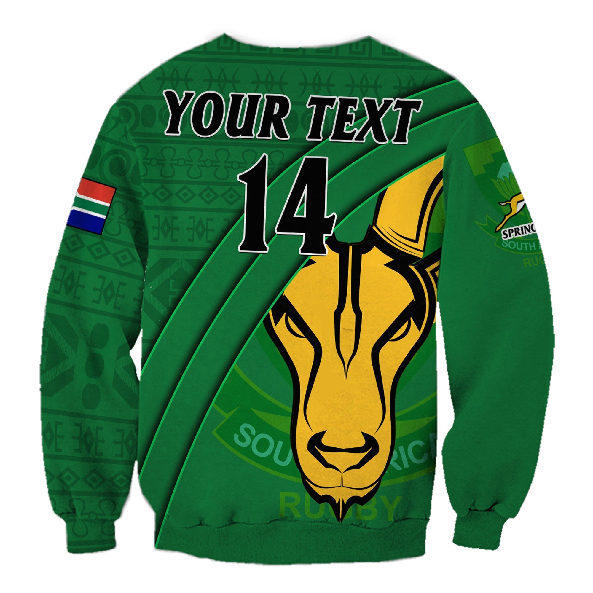 custom-text-and-number-south-africa-rugby-sweatshirt-bokke-springbok-with-african-pattern-stronger-together