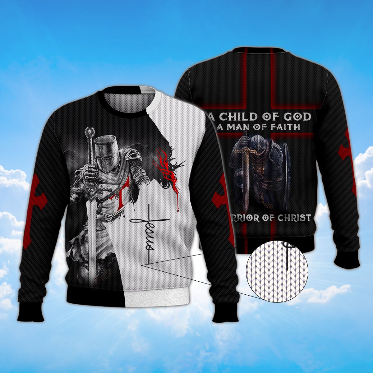 a-child-of-god-a-man-of-faith-knight-templar-jesus-sweater