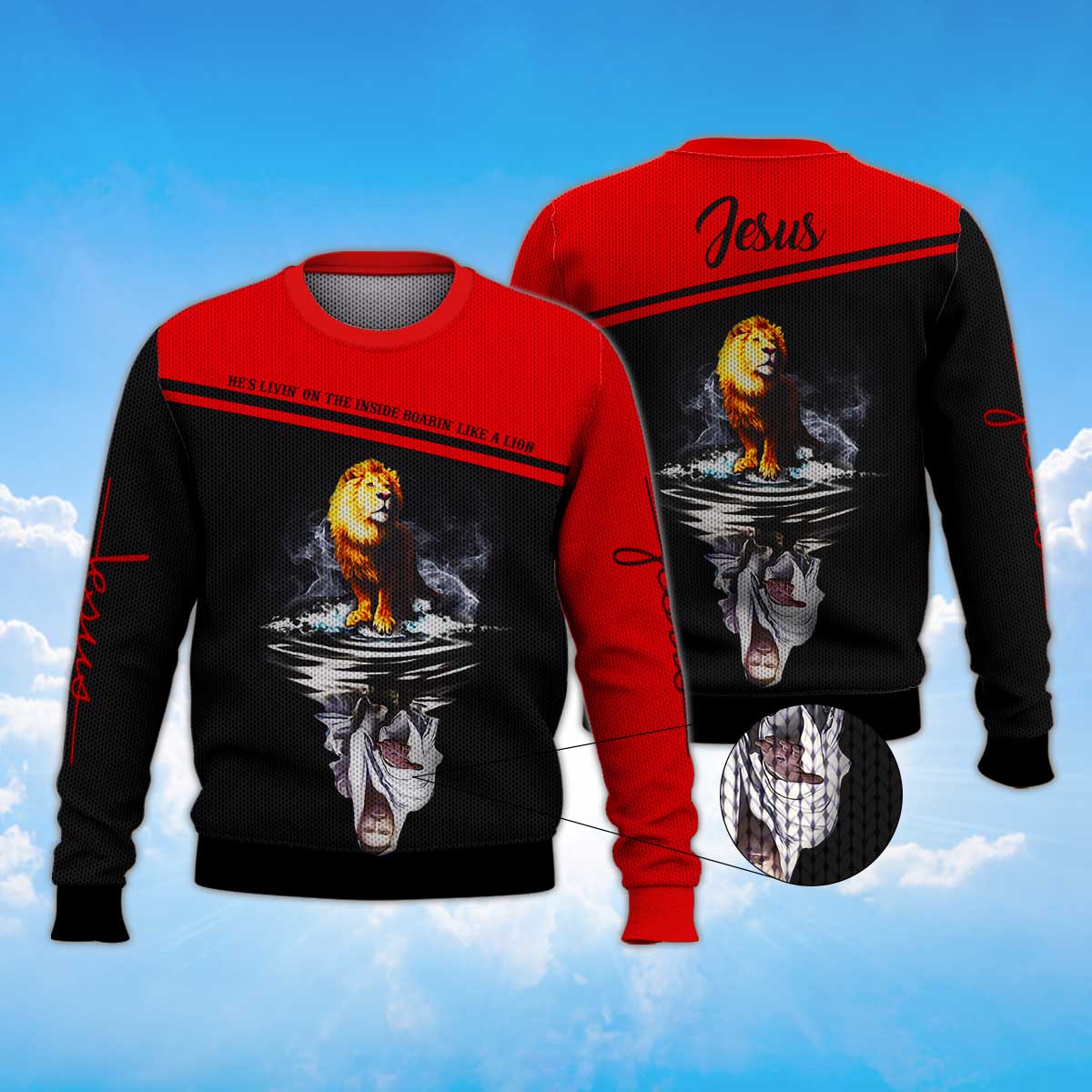 hes-living-on-the-inside-roaring-like-a-lion-sweater