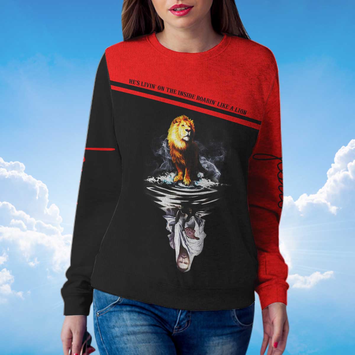 hes-living-on-the-inside-roaring-like-a-lion-sweater