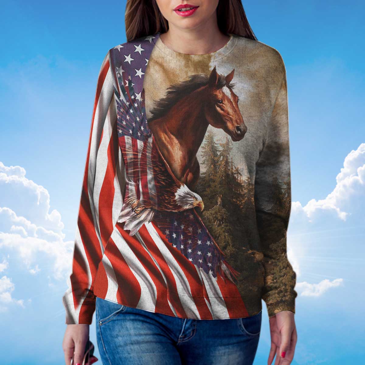 american-flag-sweater-eagle-with-horse-sweater