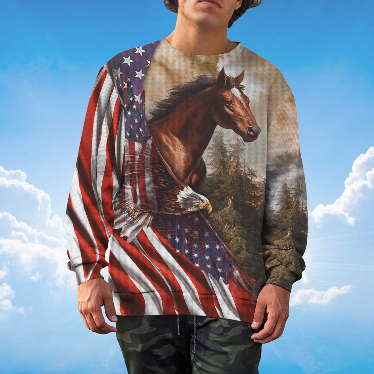 american-flag-sweater-eagle-with-horse-sweater