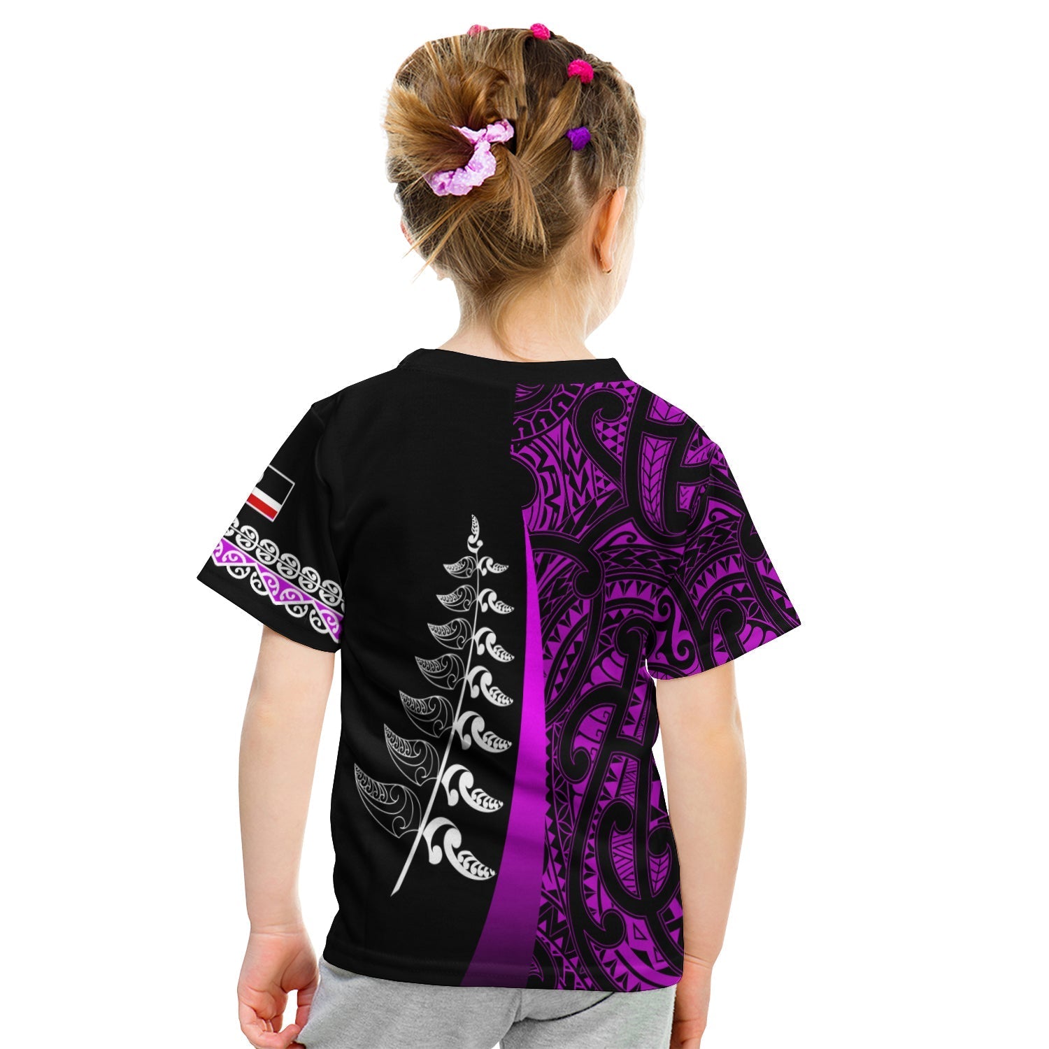 custom-personalised-waitangi-day-t-shirt-maori-mix-fern-style-purple