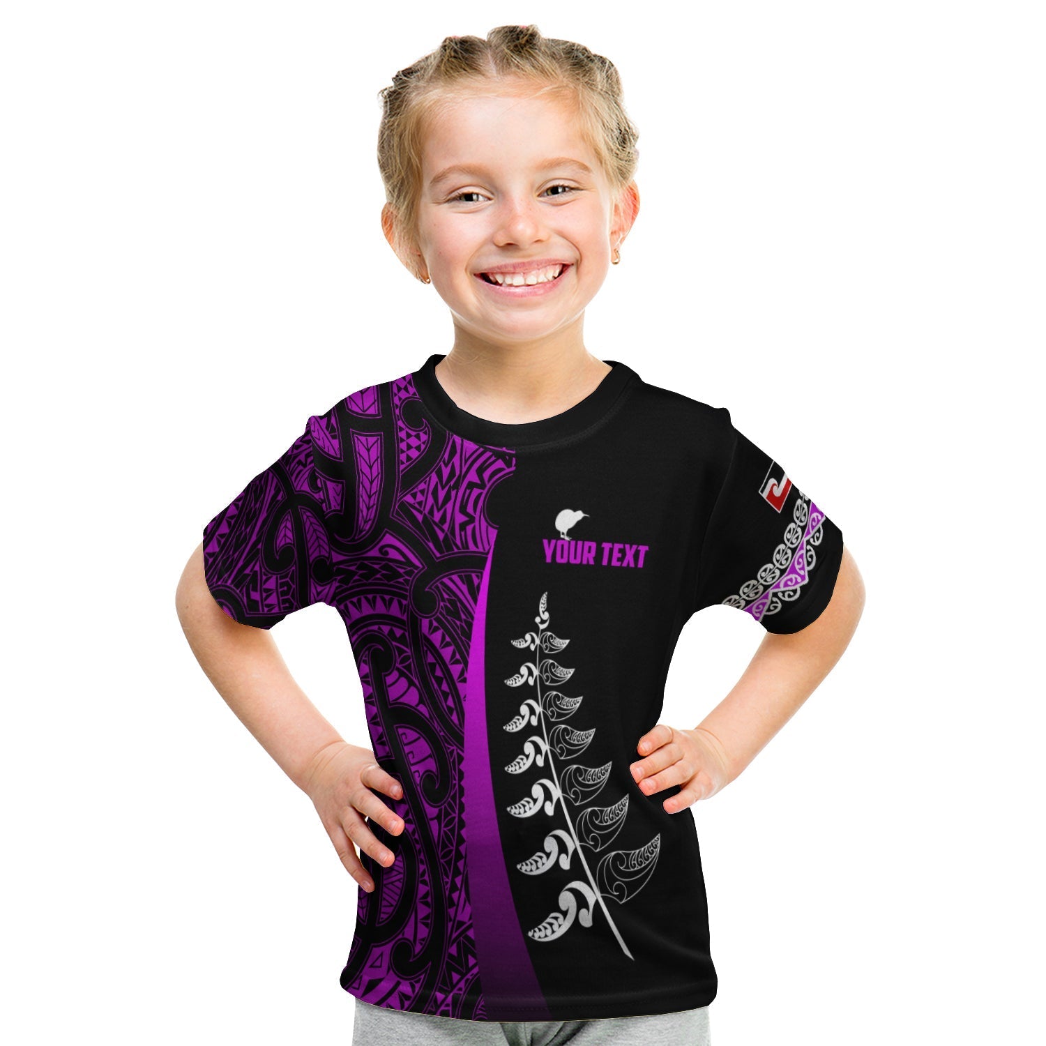 custom-personalised-waitangi-day-t-shirt-maori-mix-fern-style-purple