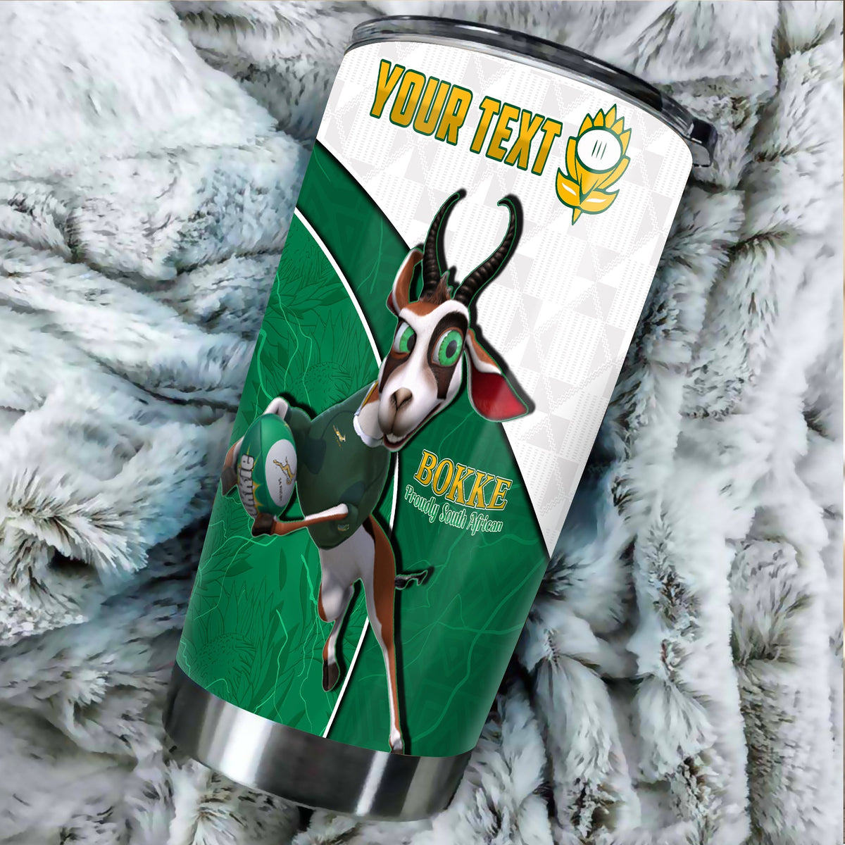 (Custom Personalised) South Africa Rugby Tumbler Proudly Springboks Ca ...