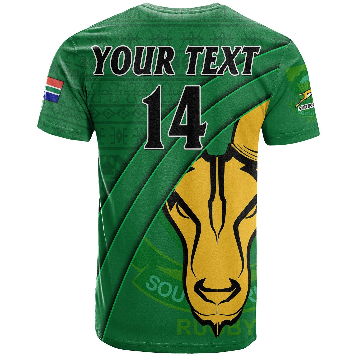 custom-text-and-number-south-africa-rugby-t-shirt-bokke-springbok-with-african-pattern-stronger-together