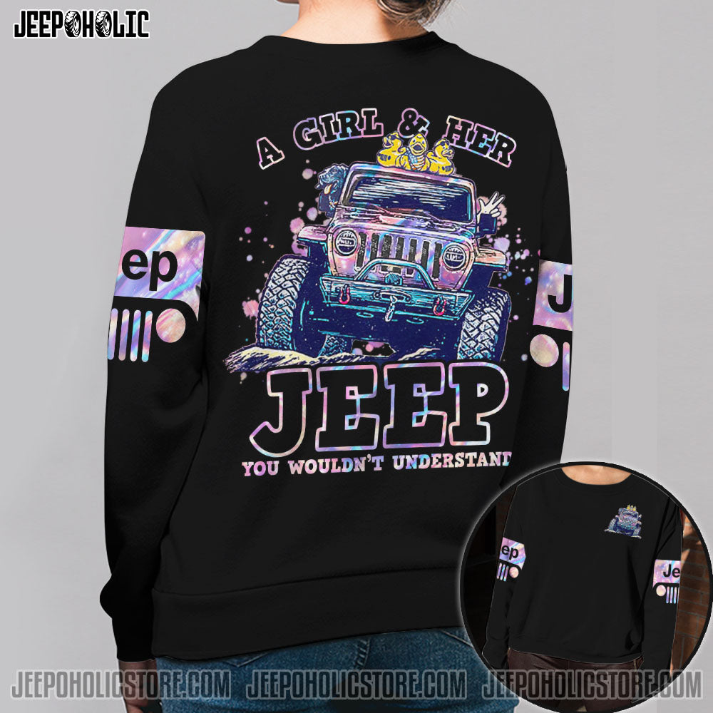 A Girl And Her Jeep Holo All Over Print