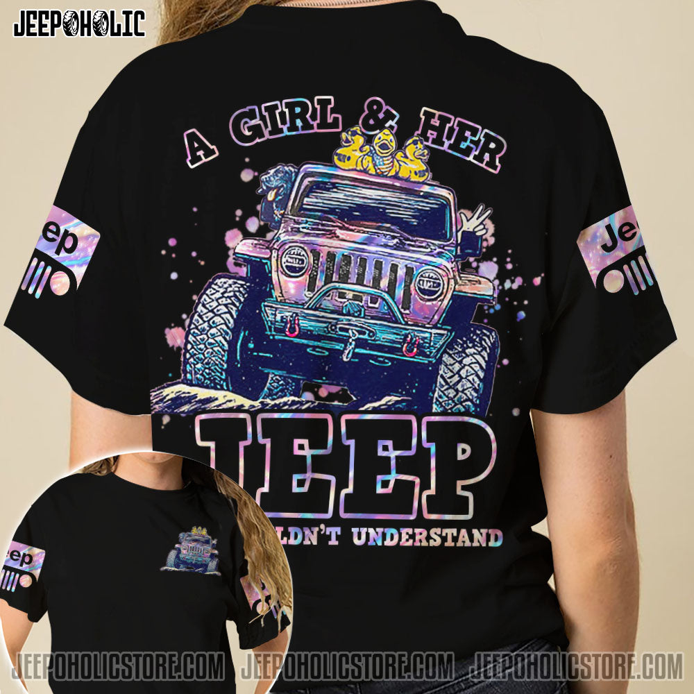 A Girl And Her Jeep Holo All Over Print