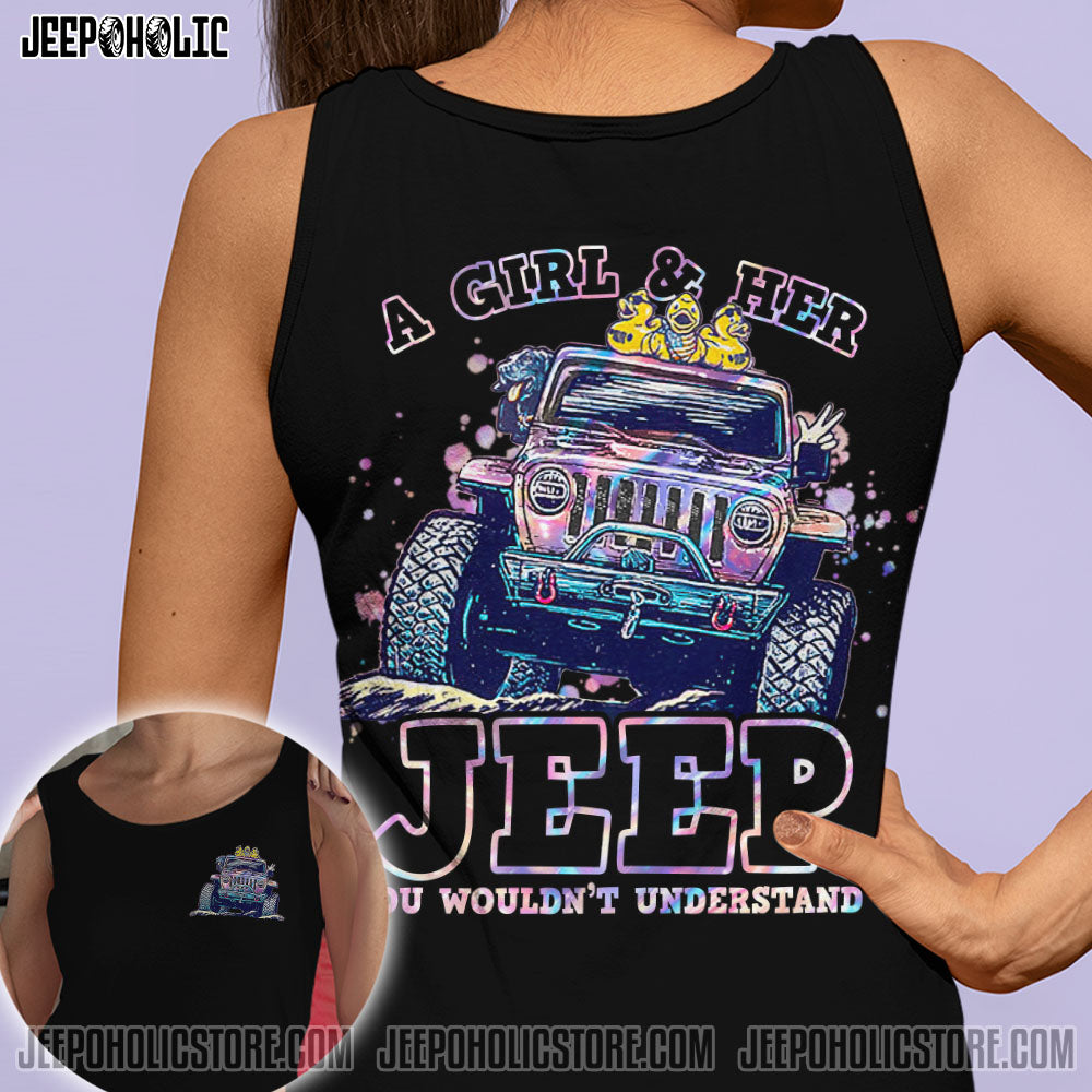 A Girl And Her Jeep Holo All Over Print