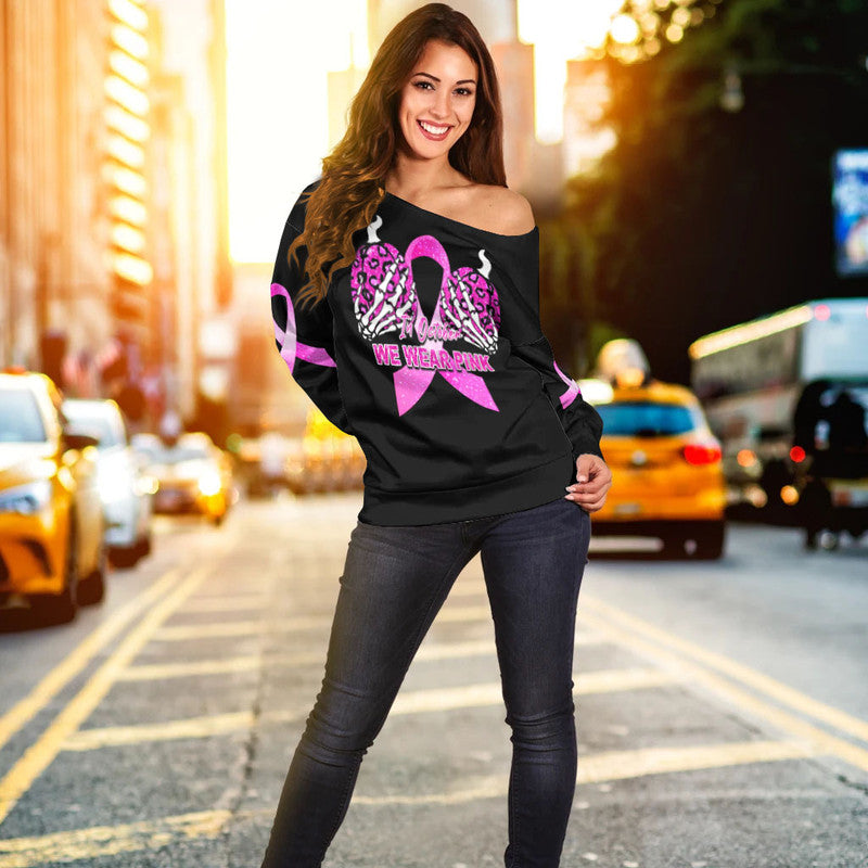 custom-personalised-breast-cancer-off-shoulder-sweater-save-the-pumpkins-black-style