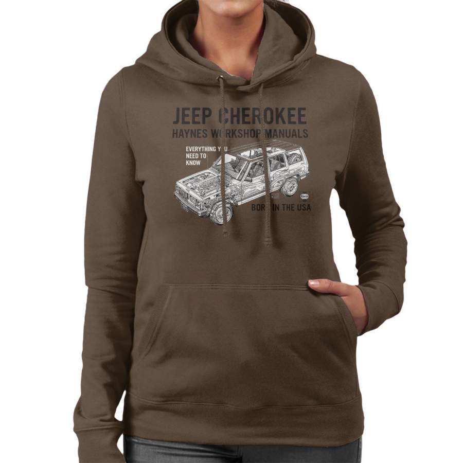 haynes-owners-workshop-manual-jeep-cherokee-black-womens-hooded-sweatshirt