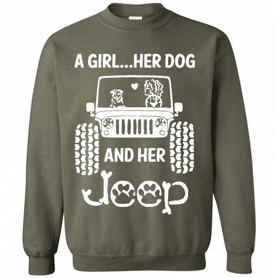 a-girl-her-dog-and-her-jeep-b-gildan-crewneck-sweatshirt