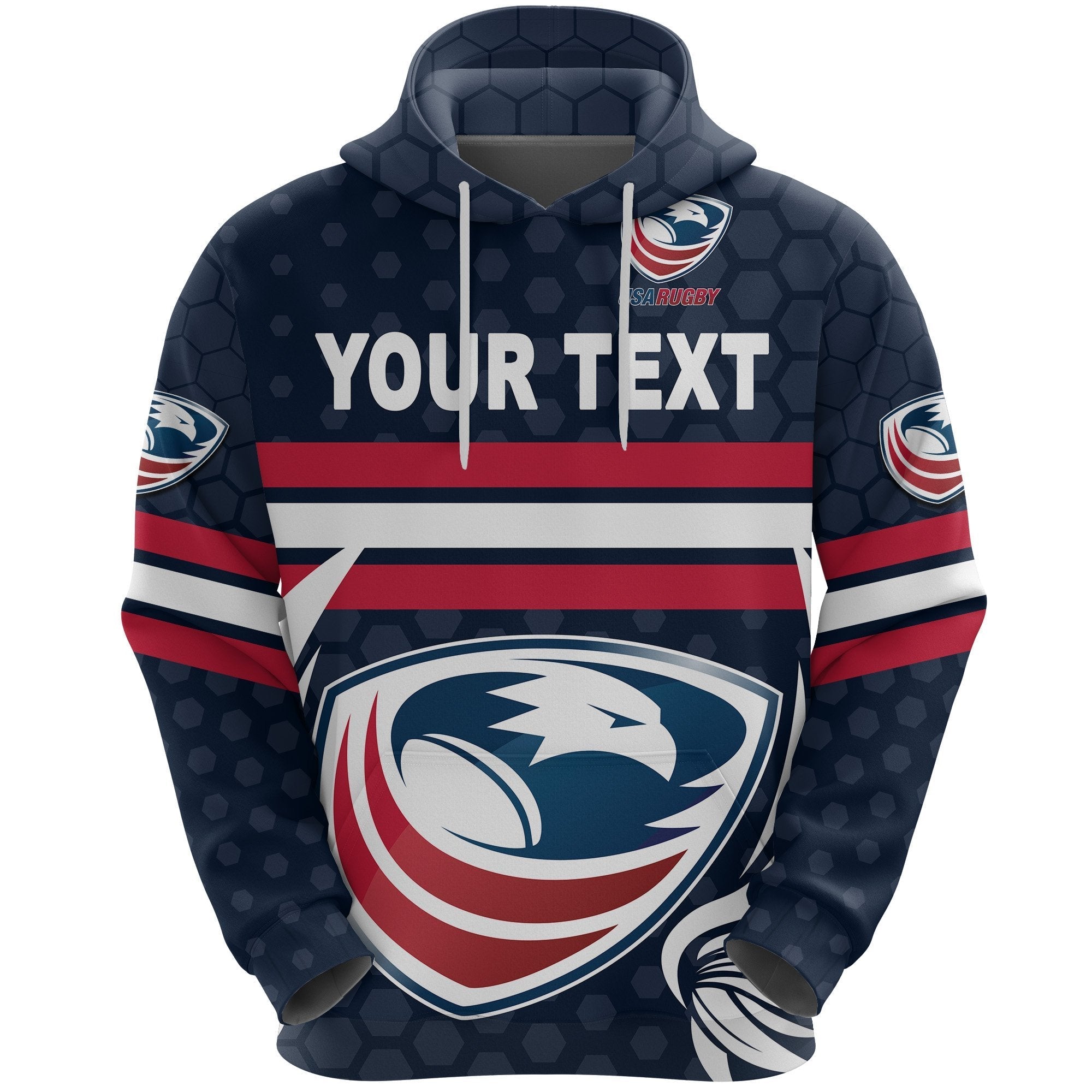 custom-personalised-usa-rugby-hoodie-eagles-simple-style-full-navy