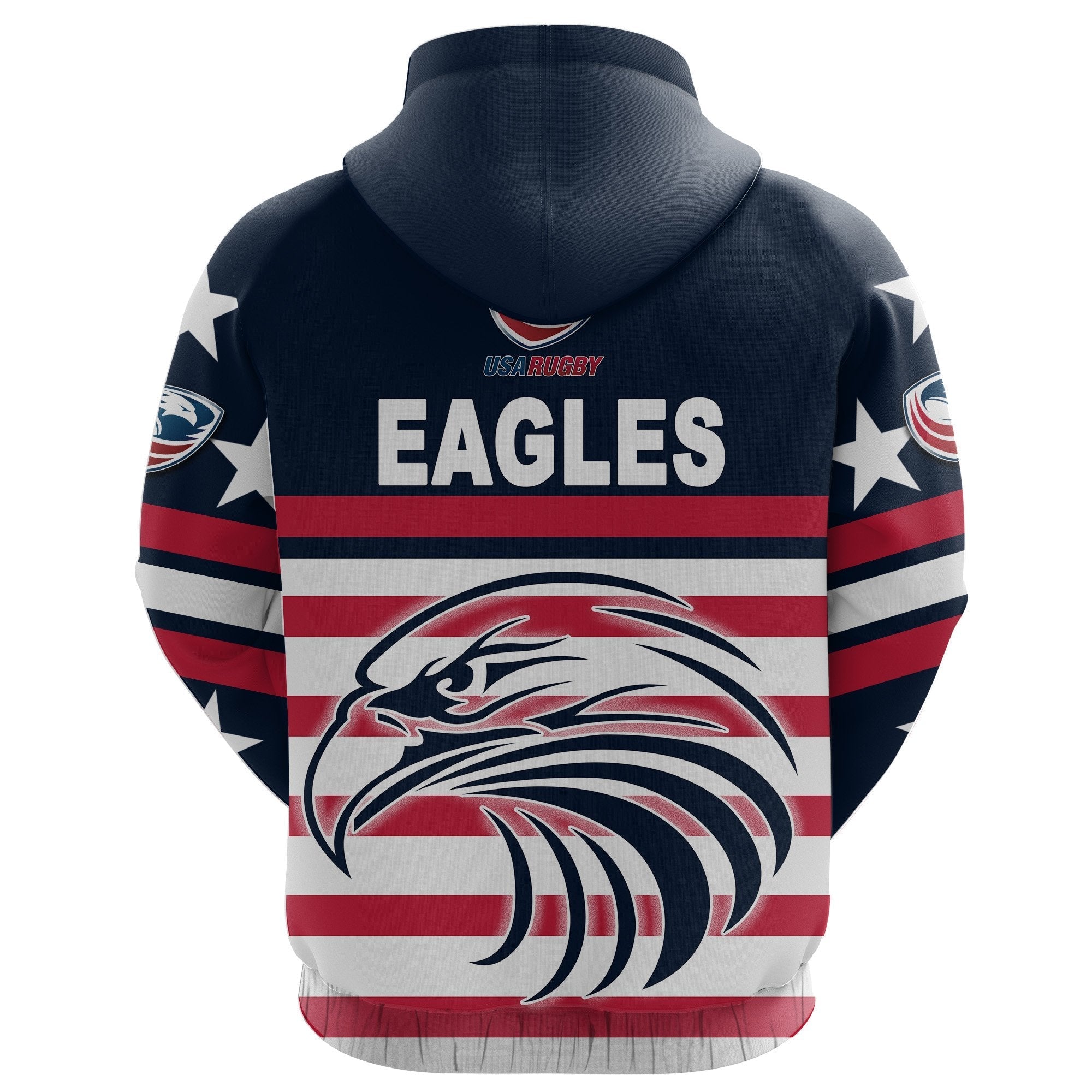custom-personalised-usa-rugby-zip-hoodie-eagles-simple-style-navy