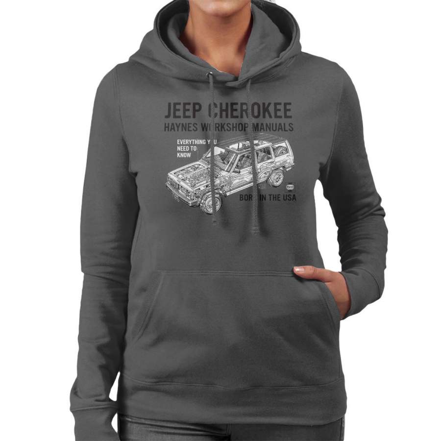 haynes-owners-workshop-manual-jeep-cherokee-black-womens-hooded-sweatshirt