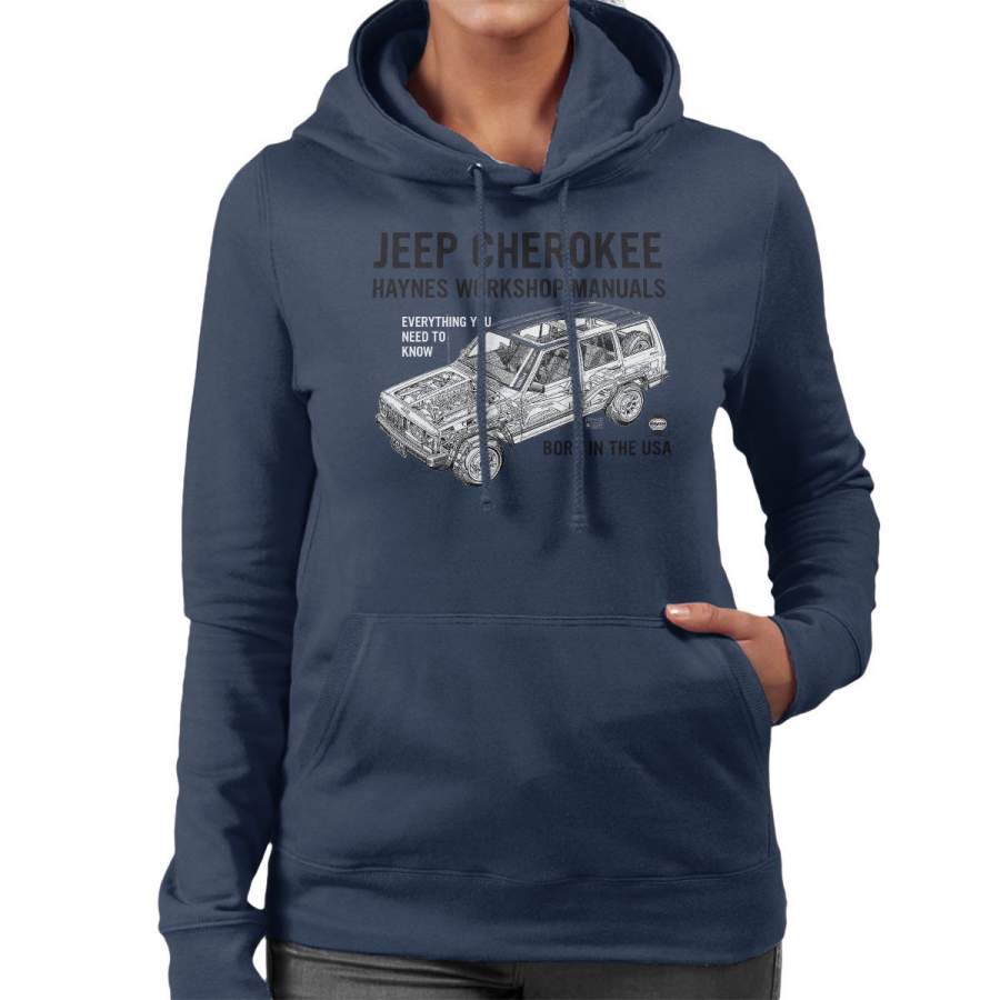 haynes-owners-workshop-manual-jeep-cherokee-black-womens-hooded-sweatshirt