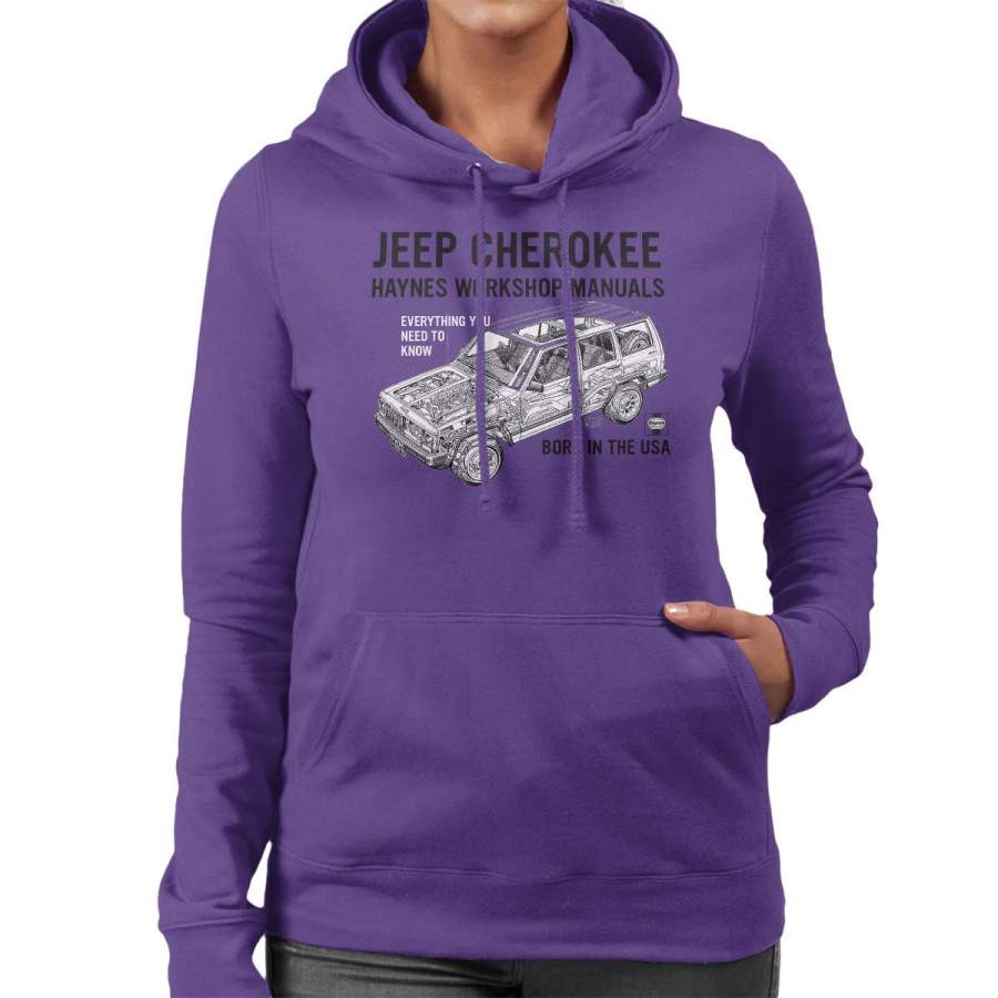 haynes-owners-workshop-manual-jeep-cherokee-black-womens-hooded-sweatshirt