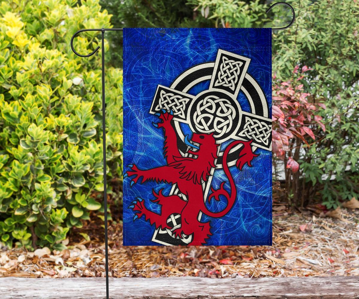 Scotland Celtic Flag - Celtic Cross and Rampant Skew Style – Aljaira
