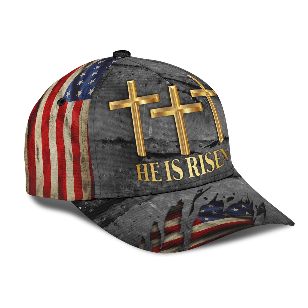 he-is-risen-jesus-american-classic-cap