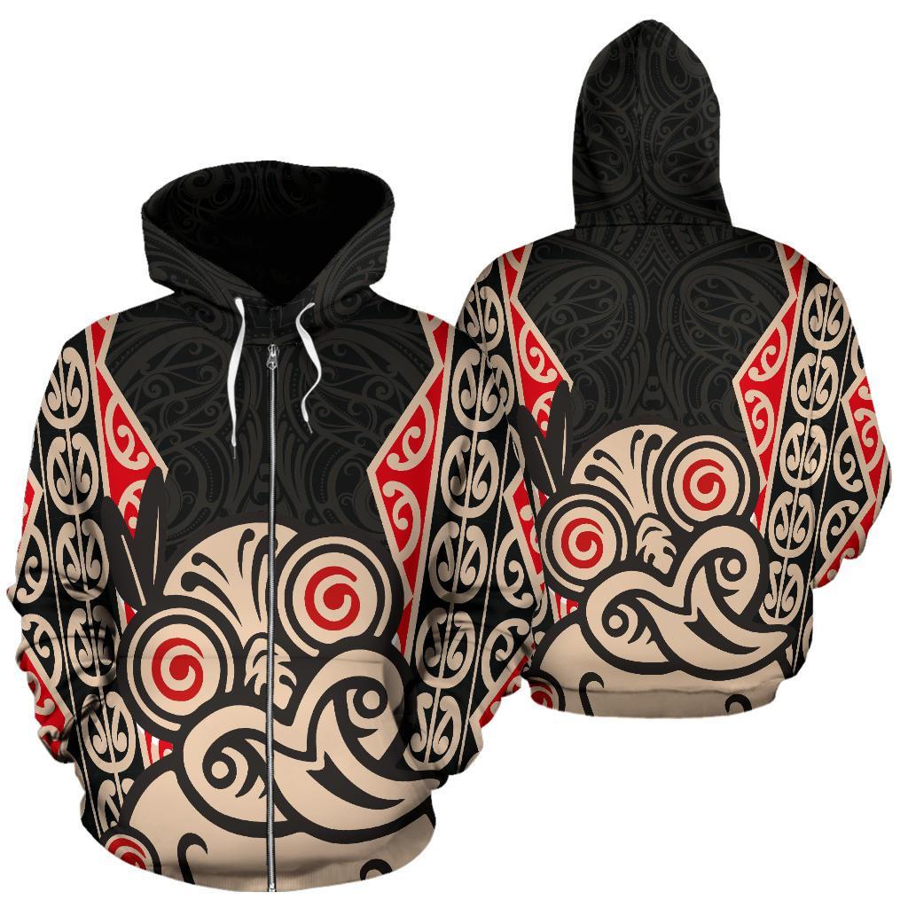 hei-tiki-with-maori-pattern-zip-hoodie-black