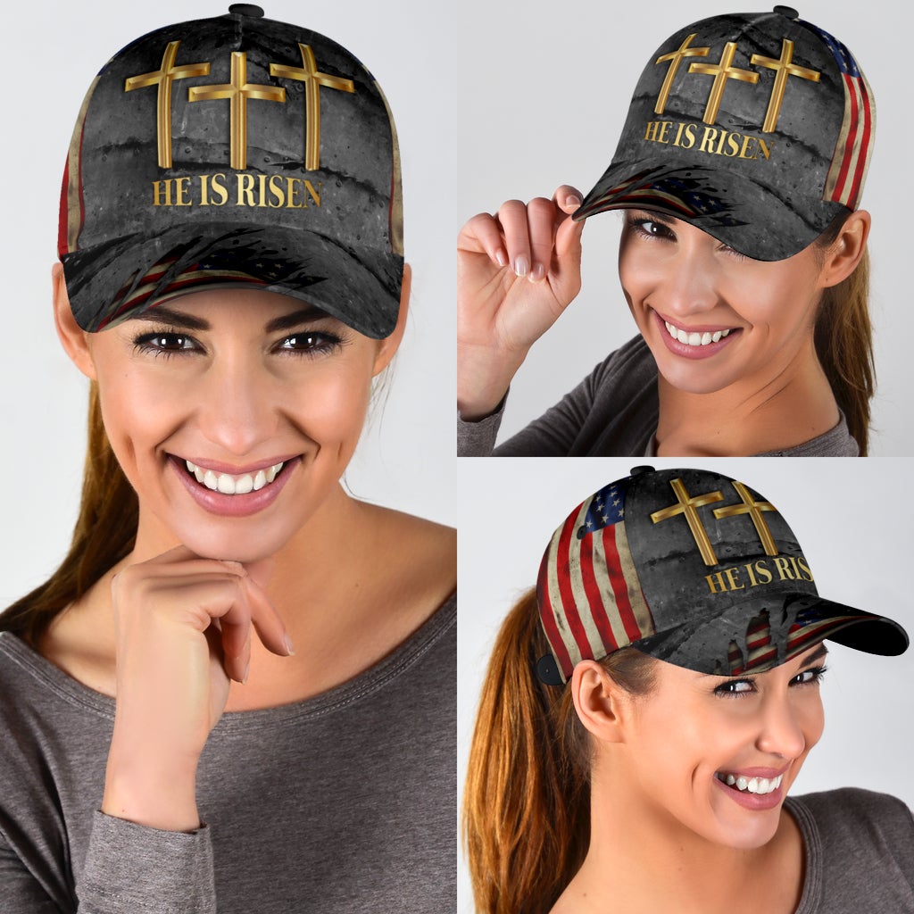 he-is-risen-jesus-american-classic-cap