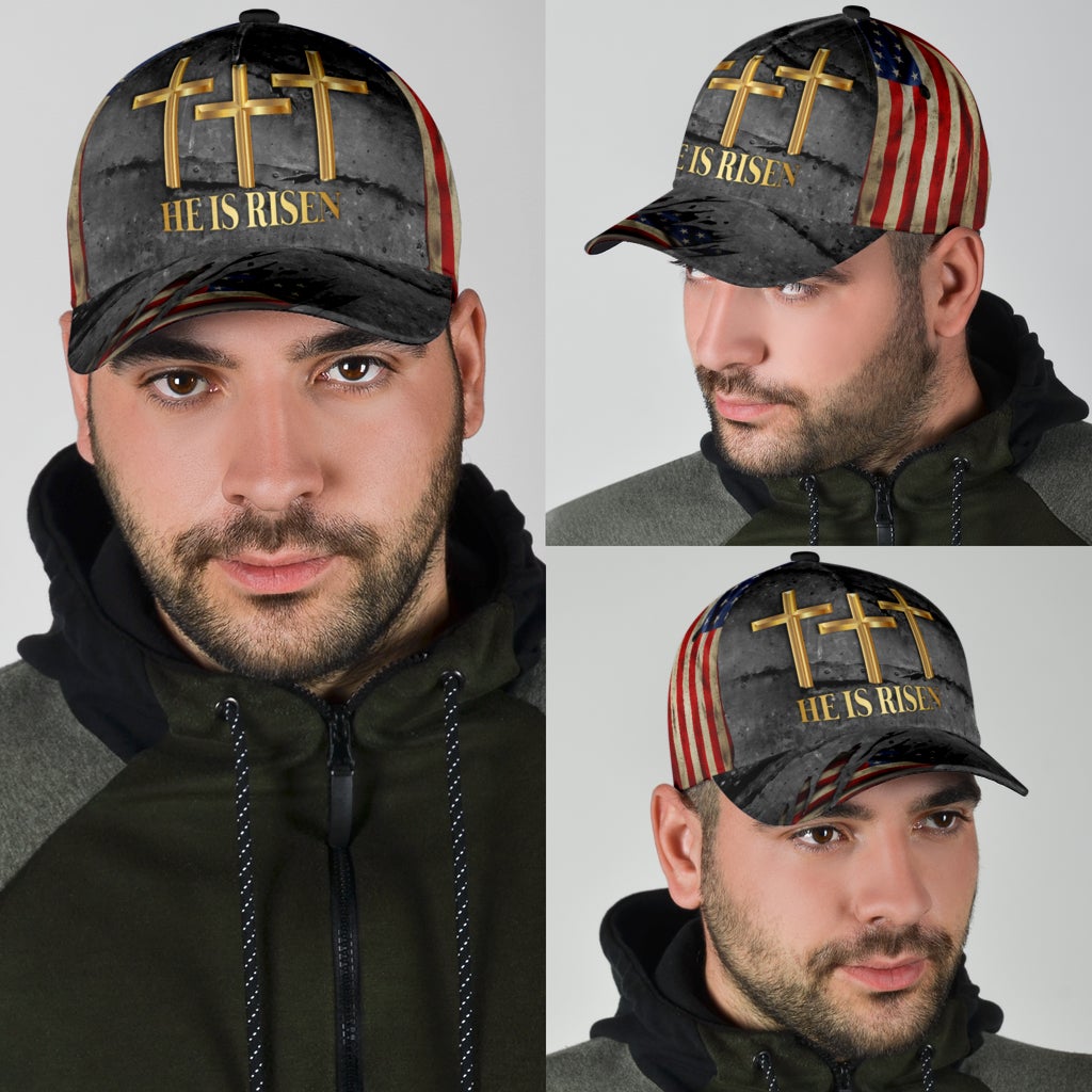 he-is-risen-jesus-american-classic-cap