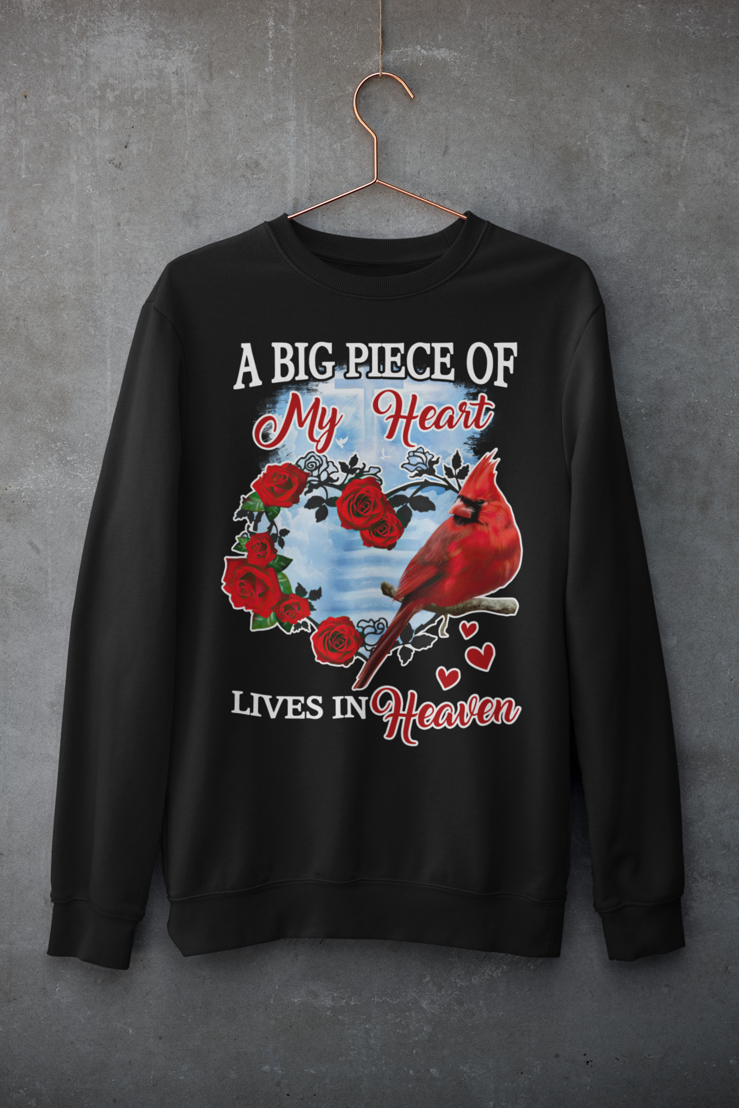A Big Piece Of My Heart Lives In Heaven - Memory T-shirts  LT11