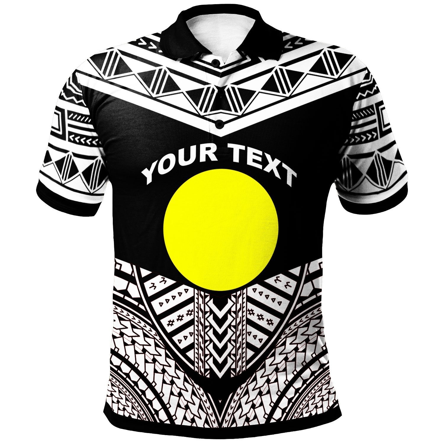 Palau Custom Personalised Polo Shirt - Tribal Pattern Cool Style White ...