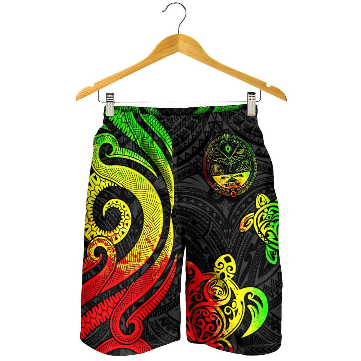 Marshall Islands Men's Short - Reggae Tentacle Turtle โ Aljaira
