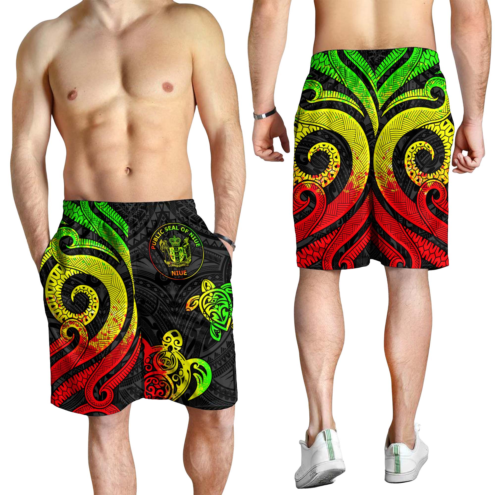 Niue Men's Short - Reggae Tentacle Turtle – Aljaira