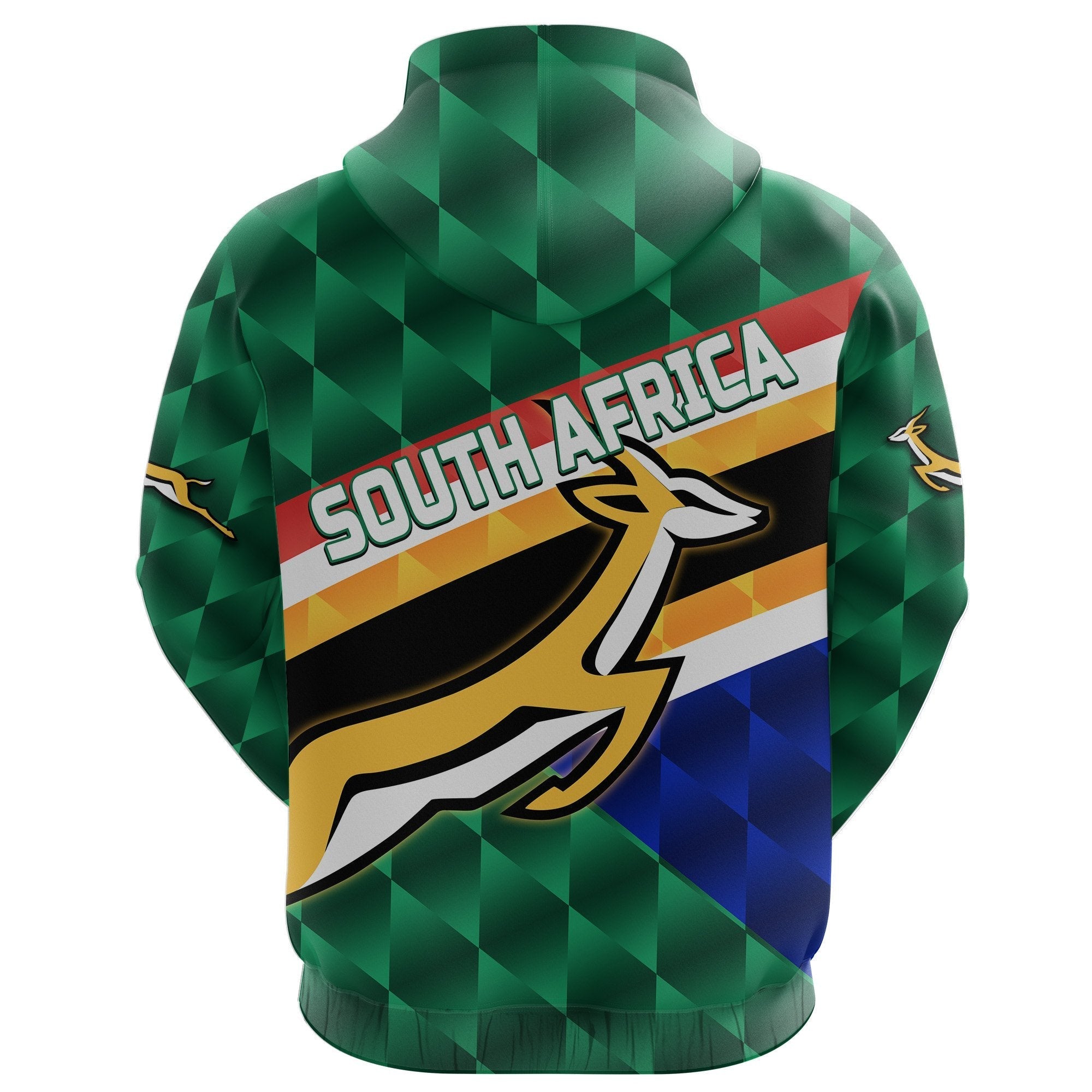 South Africa Rugby Custom Kid Wearable Blanket Hoodie Afro Springboks Mascot Sporty Version LT9