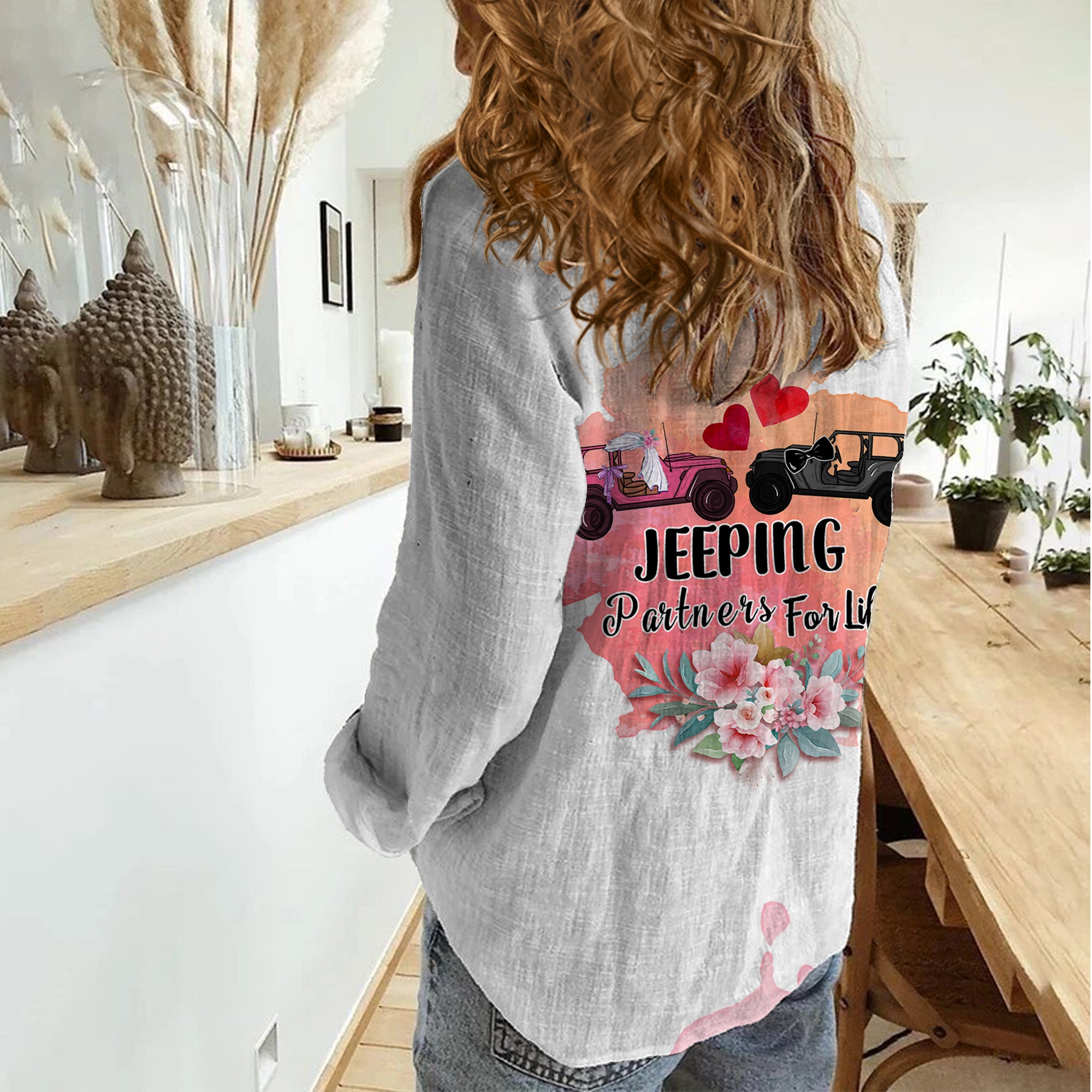 jeeping-partners-for-life-jeep-couple-women-casual-shirt