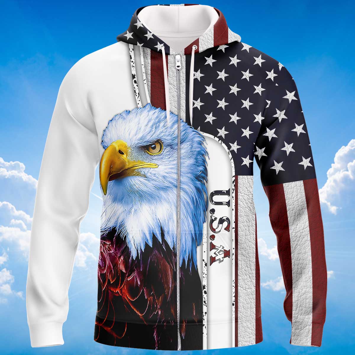 eagle-america-flag-zipper-hoodie