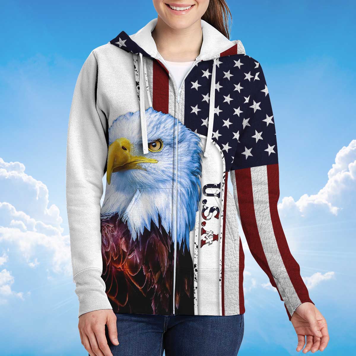 eagle-america-flag-zipper-hoodie
